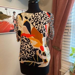 Conditions Apply sold by Anthropologie colorful leopard shirt